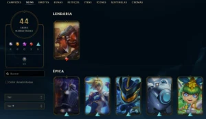 Conta League of Legends Full Acesso - 113 Champs e 44 Skins LOL