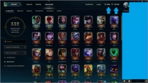 Platina 5 / 74 Campeões / 32 Skins (valendo 28.2k RP) - League of Legends LOL