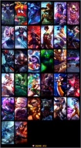 Platina 5 / 74 Campeões / 32 Skins (valendo 28.2k RP) - League of Legends LOL