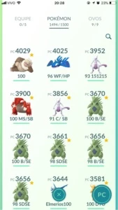 Conta Pokemon Go level 40 Quase Full Pokedex 1490 Pokémons