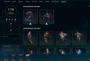 Conta LoL Ex mestre, com skins únicas e 365 skins. - League of Legends