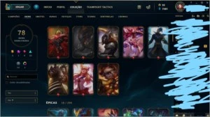 Conta League Of Legends Platina 78 skins (High Quality) LOL