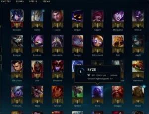 Conta de LOL Diamante 2 com 74 campeões 37 skins - League of Legends