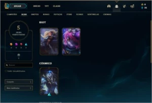 Conta bronze 2 / 29 campeões/ 5 skins - League of Legends LOL