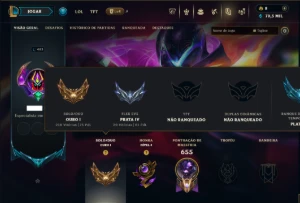 Ouro 1 com TODOS os Champs e 151 Skins ( SUP / TOP / ADC ) - League of Legends LOL