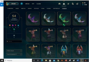 Conta LOL 127 SKINS 54 CROMAS 19 maestrias 7 + VALORANT - League of Legends