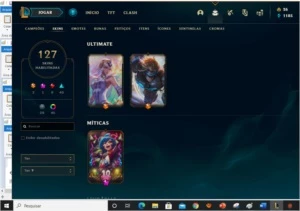 Conta LOL 127 SKINS 54 CROMAS 19 maestrias 7 + VALORANT - League of Legends
