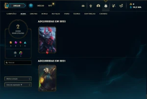 Mestre com 26 Champs e 2 Skins + 11 Fragmentos - League of Legends LOL