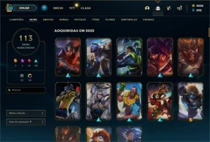 VENDO CONTA PLATINA 4, MUITAS SKINS MMR OK - League of Legends LOL