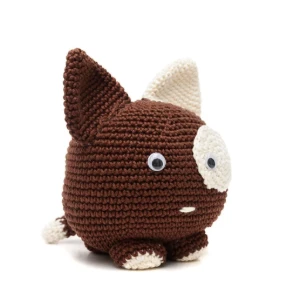 Cachorro peso de porta em amigurumi - Artesanato e Personalizados