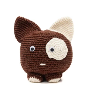 Cachorro peso de porta em amigurumi - Artesanato e Personalizados