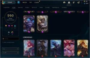 CONTA LOL 290 SKINS - League of Legends