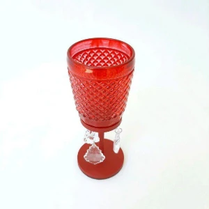 Castiçal Bico de Jaca -Vermelho - G - Artesanato e Personalizados