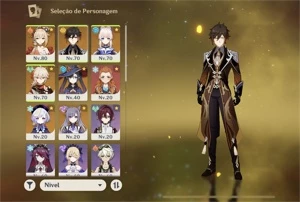 Ar46. Zhongli, kazuha, kokomi, Yoimiya, Mona c1 e Mais - Genshin Impact