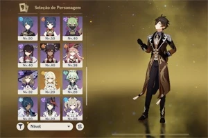 Ar46. Zhongli, kazuha, kokomi, Yoimiya, Mona c1 e Mais - Genshin Impact