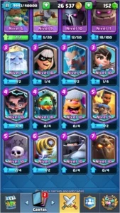Conta Clash Royale 15 Lendarias Arena Lendaria LVL 11