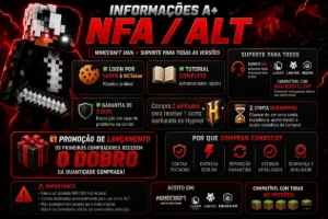 🎮 Minecraft NFA / ALT – Login por Cookie
