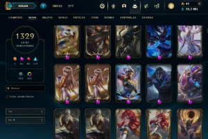 Conta Lol Com Mais De 1300 Skins (Inclui Pax TWISTED FATE) - League of Legends