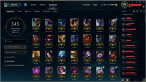 CONTA LOL PLATINA III - TODOS OS CAMPEÕES - MMR D5 - League of Legends