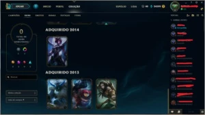 CONTA LOL PLATINA III - TODOS OS CAMPEÕES - MMR D5 - League of Legends