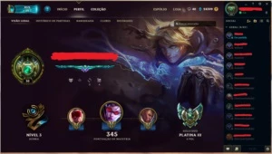 CONTA LOL PLATINA III - TODOS OS CAMPEÕES - MMR D5 - League of Legends