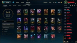 CONTA LOL PLATINA III - TODOS OS CAMPEÕES - MMR D5 - League of Legends
