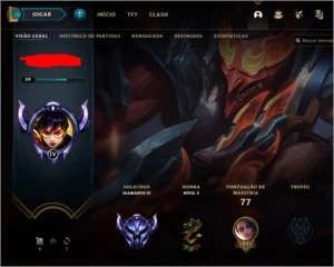 Conta Diamante 4 - 60% Winrate - MMR Bom - League of Legends LOL