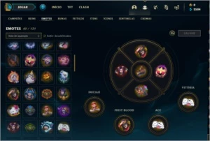 conta mestre com 80 champions, 13 skins, e hextec sobrando - League of Legends LOL
