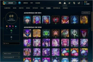 conta mestre com 80 champions, 13 skins, e hextec sobrando - League of Legends LOL