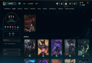 Ouro 3 com TODOS os Champs e 271 ( JG / TOP / MID ) - League of Legends LOL
