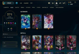 Ouro 3 com TODOS os Champs e 271 ( JG / TOP / MID ) - League of Legends LOL