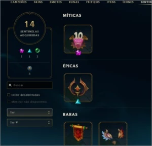 CONTA COM SKIN PRESTIGIO AATROX E HEXTEC ALISTAR - League of Legends LOL