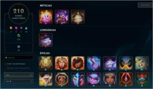 CONTA COM SKIN PRESTIGIO AATROX E HEXTEC ALISTAR - League of Legends LOL