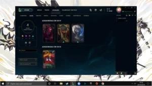 Conta League of Legends Platina 4, 4 skins. LOL