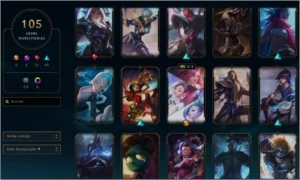 Conta Diamante 4 105 skins 94 campeões LoL + WILD RIFT - League of Legends