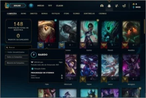 Conta ouro 3 com 34 skins e 59 champs ( MAIN SUPORTE ) - League of Legends LOL