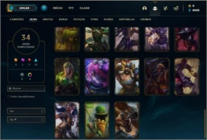 Conta ouro 3 com 34 skins e 59 champs ( MAIN SUPORTE ) - League of Legends LOL