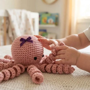 Polvo Newborn Organza Amigurumi - Artesanato e Personalizados