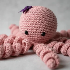 Polvo Newborn Organza Amigurumi - Artesanato e Personalizados
