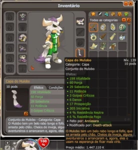 Dofus: venda Conjunto do MULOBO FULL STR - Helioboros!!!