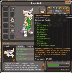 Dofus: venda Conjunto do MULOBO FULL STR - Helioboros!!!
