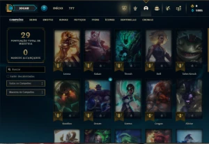 Platina 3 com 30 Champs e 3 Skins - League of Legends LOL