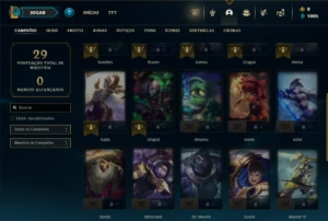 Platina 3 com 30 Champs e 3 Skins - League of Legends LOL