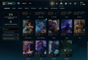 Platina 3 com 30 Champs e 3 Skins - League of Legends LOL
