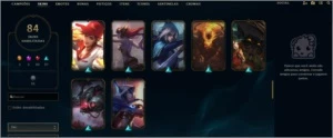 Nível 197, 108 Campeões, 84 Skins, 10 Lendárias e 27 Épicas - League of Legends LOL