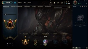 Nível 197, 108 Campeões, 84 Skins, 10 Lendárias e 27 Épicas - League of Legends LOL