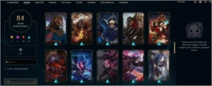 Nível 197, 108 Campeões, 84 Skins, 10 Lendárias e 27 Épicas - League of Legends LOL