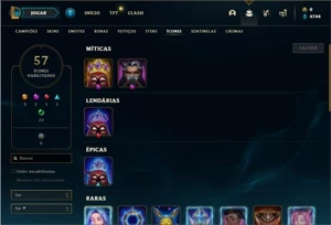 Conta Mestre com 35 Champs e 2 Skins + 7 Fragmentos - League of Legends LOL