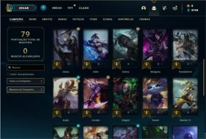 Conta Mestre com 35 Champs e 2 Skins + 7 Fragmentos - League of Legends LOL