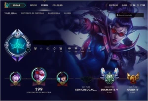 Conta Diamante V s7/s6/s5/s4 Platina S3 - League Of Legends LOL